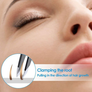 ชุดคิ้วสแตนเลสพร้อมกล่องหนังอุปกรณ์ความงามแบบมืออาชีพแหนบคิ้วออกแบบโลโก้ได้ตามต้องการ - Product Image 6