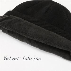 Bonnets unisexes 100% laine respirants imperméables imprimés numériquement personnalisés à côtes tricotés épais couleur adultes broderie 3D image - Product Image 3