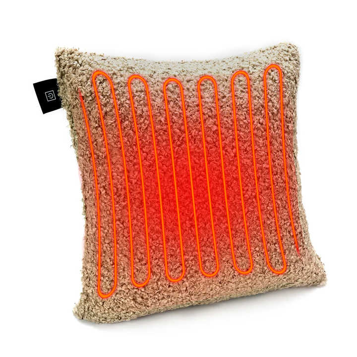 45x45cm Teddy Fleece Portable Usb Heating Cushion Electric Heated Pillow Multi Use Smart Heating