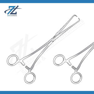 Schroeder Uterine Vulsellum Forcep 1-1 teeth 229mm <b>long</b> Surgical Stainless Steel Instruments Manufacturer in Pakistan - Product Image 2