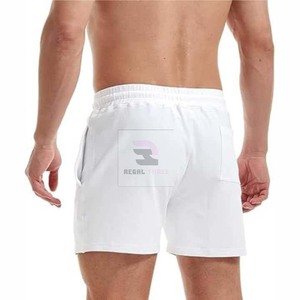 Shorts de sport mi-longs en laine personnalisés, respirants, écologiques, anti-plis, unis, décontractés, à taille élastique, avec logo – Vente chaude - Product Image 4