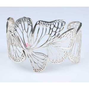925 Sterling <b>Silver</b> Fashion <b>Cuff</b> <b>Bracelet</b> Butterfly Model - Product Image 6