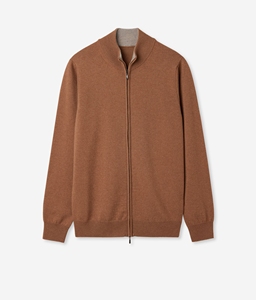 Custom Design 100% Cashmere Full Zip <strong>Cardigan</strong> <strong>Men</strong> Ribbed Turn-down Collar Sweater Winter Solid Pattern Anti-Wrinkle - Product Image 4