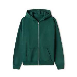 เสื้อฮู้ดดี้ซิปวินเทจผู้ชาย ผ้าฝ้าย 100% เนื้อหนา ทรงโอเวอร์ไซส์ ผ้าฟลีซ ปักโลโก้ตามสั่ง เป็นมิตรกับสิ่งแวดล้อม กันลม - Product Image 6