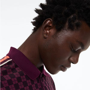 Camiseta Polo a Cuadros de Manga Corta Personalizada para Hombre, Transpirable, de Algodón y Elastano, Informal, Ajustada, para Golf, Ropa Deportiva Masculina - Product Image 5