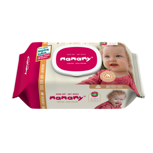 80 Toallitas Húmedas para Bebés Recién Nacidos, Protección Contra Erupciones, 200x150mm, Rayon Mamamy Classic, 100% Naturales, No Tejidas, Coco Fosfatidil - Product Image 1