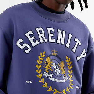 Venta al por mayor de alta calidad de punto suéter de los hombres OEM hombro caído cuello redondo sudaderas de los hombres con logotipo personalizado sudaderas para hombres - Product Image 5