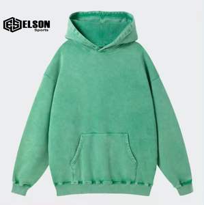 Sweat à capuche surdimensionné vintage en éponge française de haute qualité délavé à l'acide prix de gros personnalisé logo imprimé en 3D - Product Image 1