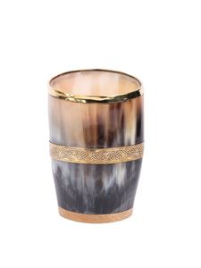 Copa de cuerno de vino Viking Original de 200ml, vaso de chupito de estilo clásico hecho a mano con bordes dorados, recién llegado, el mejor precio en EE. UU. - Product Image 4