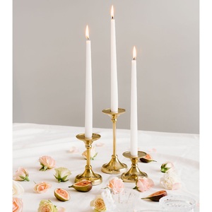 Bougeoir en métal plaqué or pour décoration de maison et de mariage style vintage en laiton pour éclairage de table et décoration - Product Image 2