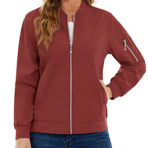 Veste bomber pour femme de haute qualité, tendance 2025, style hiver, tricotée, coupe-vent, imperméable, séchage rapide, impression de logo personnalisée - Product Image 3