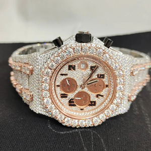 Venta al por mayor Iced Out Moissanite Reloj | VVS Skeleton Diseño Presidencial de Lujo - Product Image 1