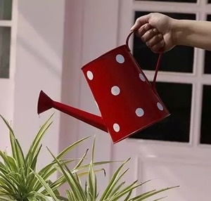 Regadera de lunares rojos para plantas, regadera de jardín para interior y exterior, regadera de flores para jardinería del hogar - Product Image 4