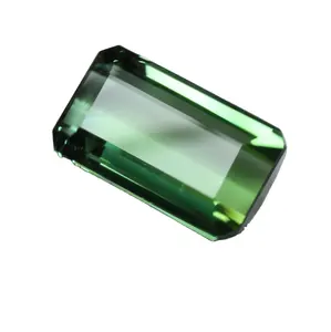 矩形电气石珠宝绿色石材顶级质量大尺寸自然切割刻面宽松贝宝BR矩形