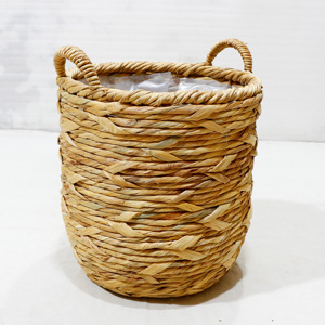 Artex Dong Thap-Ensemble de paniers à fleurs en jacinthe d'eau tissée avec poignée pour plantes d'intérieur - Product Image 6