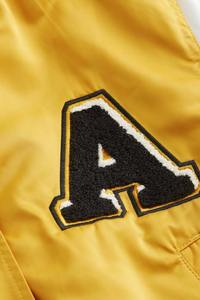 Recién llegado, chaqueta universitaria de satén de Color de contraste personalizada, chaqueta universitaria corta, chaqueta informal de bombardero de béisbol de satén para mujer - Product Image 5