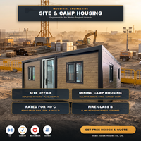 Camp minier conteneurisé à construction rapide 2026, bureau de chantier modulaire préfabriqué de 40 pieds, expédition en 7 jours pour projet d'infrastructure accéléré