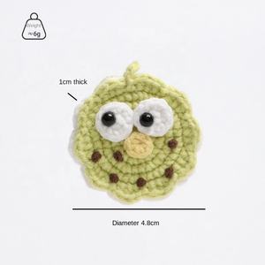 Colgante Redondo Hecho a Mano de Ganchillo, Adorno Colgante para Bolsa con Diseño de Galleta, Llavero Oreo, Joyería Adorable Estilo Viento - Product Image 4