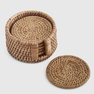 Posavasos de utensilios de cocina clásicos de ratán de yute con estilo, taza de té y café, manteles y almohadillas con diseño admirable - Product Image 6
