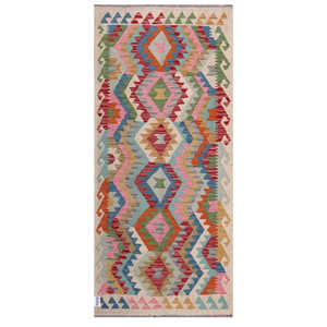 พรมกิลิม ไมมานา อัฟกานิสถาน ขนาด 195 x 89 ซม. ผลิตภัณฑ์ผ้าแขวนผนัง - Product Image 1