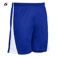 Pantalones Cortos de Fútbol Unisex Personalizados al por Mayor, con Nombre del Equipo y Logotipo Frontal, Cintura Elástica, Transpirables, Ligeros, de Secado Rápido, 100% Poliéster