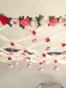 Beautiful Artificial Jasmine and <b>Light</b> Purple Floral <b>Canopy</b> Phoolon Ki Chadar Wedding Chaddar Indian Pakistani Bridal Entry - Product Image 3