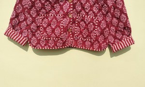 Chaqueta Kantha de algodón hecha a mano, abrigo bohemio acolchado Reversible, ropa de abrigo de Festival con estampado de bloques para mujer, chaqueta Unisex, Idea de regalo - Product Image 4