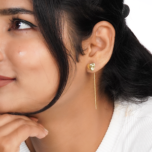 NOVAMART Fine Silverings 925 Sterling <b>Silver</b> <b>Drop</b> <b>Earrings</b> Beauty in Style with Pearl and Diamond Rose Gold Hook for Parties Gif - Product Image 1
