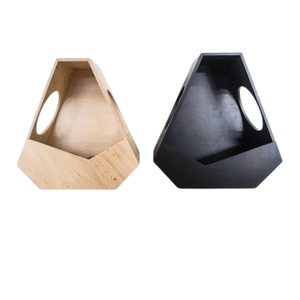 เตียงสัตว์เลี้ยงทำจากไม้ธรรมชาติพร้อมเบาะนุ่มดีไซน์ใหม่สำหรับสุนัขและแมว - Product Image 4