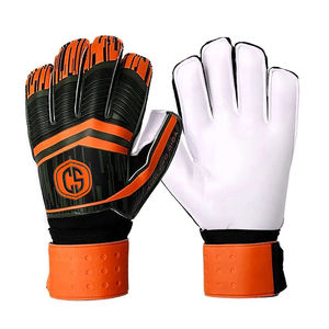 Gants de gardien de but de football professionnels noirs et bleus, coupe négative |   Poignée en latex blanc à haute adhérence et dos en silicone 3D - Product Image 3