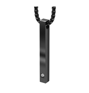 Pendentif géométrique rectangulaire personnalisé Logo gravé Colliers de barre Cadeau personnalisé Colliers de déclaration pour hommes Cadeau de couple - Product Image 2