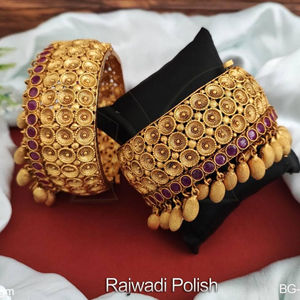 Conjunto de 2 pulseras de estilo elegante, joyería antigua, esmalte de raywadi - Product Image 1
