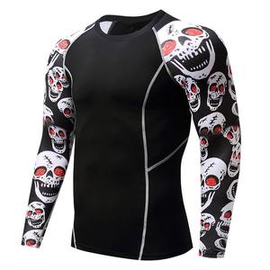 High Quality Stretchable MMA <b>Rashguard</b> Unisex Fightwear High Performance <b>BJJ</b> Rash Guard - Product Image 3