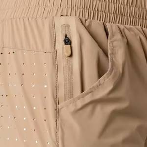 80% <b>Nylon</b> 20% Elastan Compression Training gym Shorts Men Breathable Woven Smoothed Front <b>Slip</b> Pockets Solid Pattern Sporty - Product Image 6