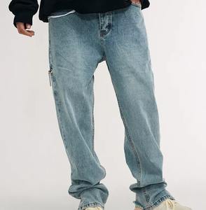 Pantalones Vaqueros de Mezclilla Personalizados de Alta Calidad con Logotipo Personalizado, Pantalones Casuales Holgados de Estilo Urbano para Hombre, Pantalones Rectos de Moda - Product Image 1