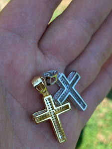 Pendentifs en forme de lettre en diamant cultivés en laboratoire VVS sur mesure Cadeau plaqué or blanc 10K/14K style rappeur hip hop glacé - Product Image 3