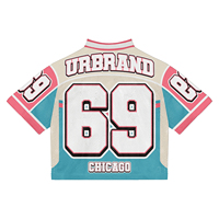 Maillots de football américain personnalisés imprimés par sublimation de haute qualité, logo d'équipe, 100% polyester respirant, séchage rapide, unisexe