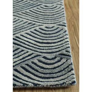 พรมขนสัตว์ทอมือ Tahn-03 สีเทา-ดำ ลายเรขาคณิต รูปทรงสี่เหลี่ยมผืนผ้า ลายทาง ดีไซน์แบบทอเรียบ หนา 10 มม. สำหรับใช้ในบ้าน - Product Image 4