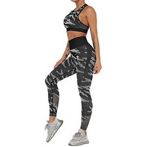 Ensemble de Yoga sans couture pour femmes Fitness Sports Gym Vêtements Femmes Gym Yoga Set Workout Sets Yoga Top et Sportswear Leggings - Product Image 5