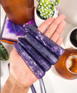 PUNTOS DE TORRE DE CRISTAL DE LEPIDOLITA AL POR MAYOR/TORRES DE LÁPIZ DE LEPIDOLITA PULIDA PIEDRA PRECIOSA SANADORA PUNTOS DE LEPIDOLITA PÚRPURA - Product Image 6