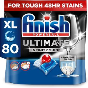 Finish Ultimate Infinity Shine, comprimés pour lave-vaisselle, parfum frais, 80 unités - Product Image 1