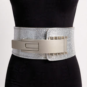 Cinturón de levantamiento de pesas ajustable con purpurina, de cuero vacuno, antideslizante, transpirable, suave y de alta resistencia para entrenamiento y gimnasio. - Product Image 1