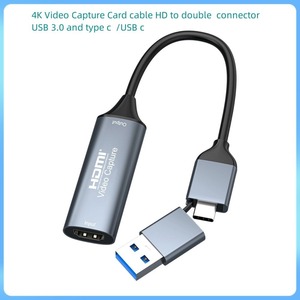 Carte de capture vidéo SYONG 4K 1080P60HZ HDM vers USB avec adaptateur Type-C pour les diffusions en direct, les jeux en <span class=keywords><strong>streaming</strong></span> - Product Image 1