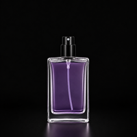 Flacon de parfum transparent givré 50ml 100ml, flacon de parfum vide, couleur personnalisable, impression d'un logo sur l'écran
