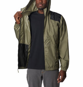 Custom <b>Men's</b> Plus Size Breathable Waterproof Windbreaker <b>Jacket</b> with Zipper Closure Knitted Fabric for <b>Summer</b> Outdoor Activities - Product Image 2
