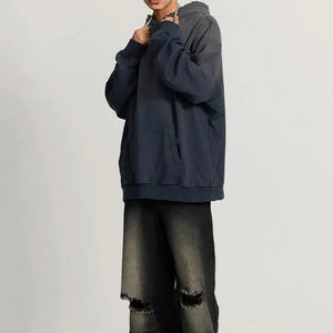 Sweat à capuche unisexe de haute qualité, personnalisé, lourd, vintage, délavé à l'acide, avec poche brodée, 100% coton, coupe régulière, hiver 2025 - Product Image 3