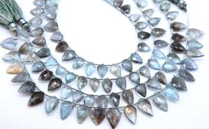 Cuentas Naturales Facetadas de Aguamarina Musgosa en Forma de Pera, Hechas a Mano, de 8 Pulgadas para la Fabricación de Joyas, Tamaño 7X4MM, Calidad AAA+, Gemas Zubair - Product Image 2