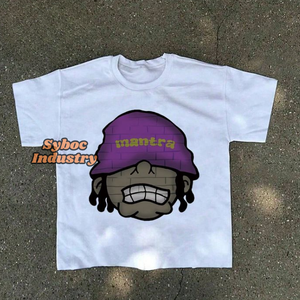 425 gsm t-shirt pour hommes sérigraphie personnalisée recadrée surdimensionné coupe ample t-shirt pour l'été garçons Streetwear - Product Image 6