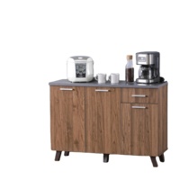 Meuble de cuisine et de rangement moderne en agglomérés mélaminés K406L de fabricant malaisien Essence, chêne + marbre gris, H820xL1145xP400mm