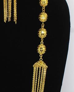 Parure de bijoux collier avec boucles d'oreilles en laiton plaqué or pur parure de bijoux collier design haute qualité Émirats arabes unis Dubaï - Product Image 4